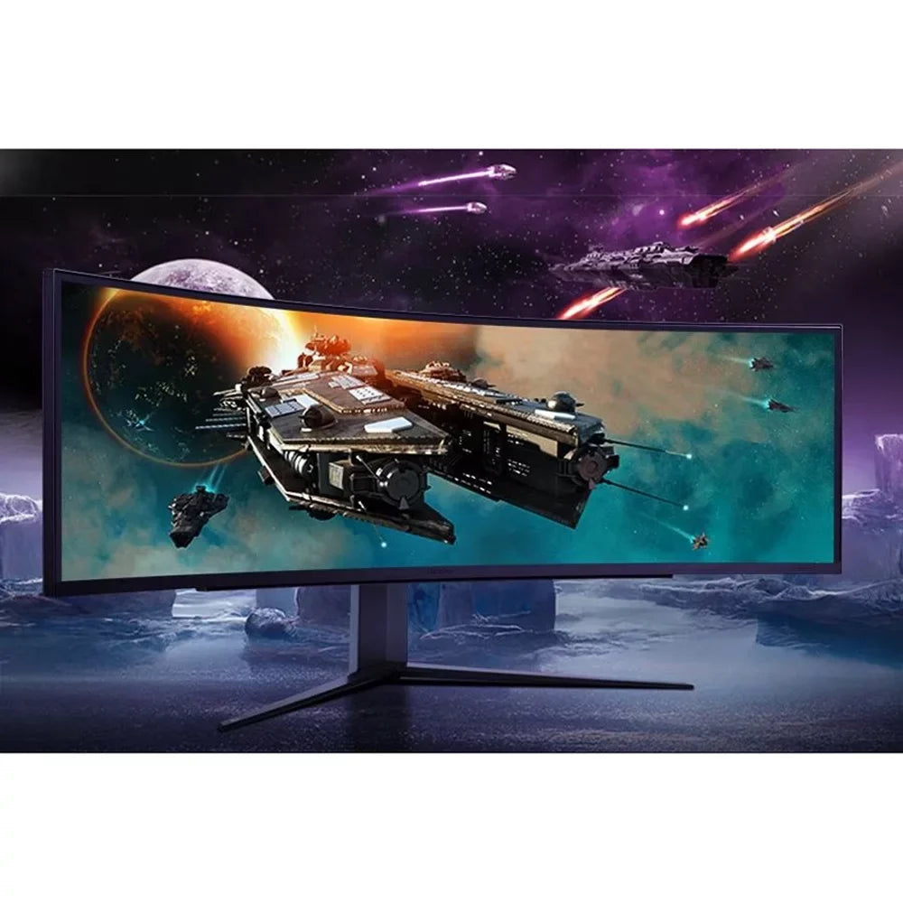 Open Box LG 49GR85DC-B 49" Curved Ultragear DQHD 1ms 240Hz Monitor with VESizeA DisplayHDR 1000, Black