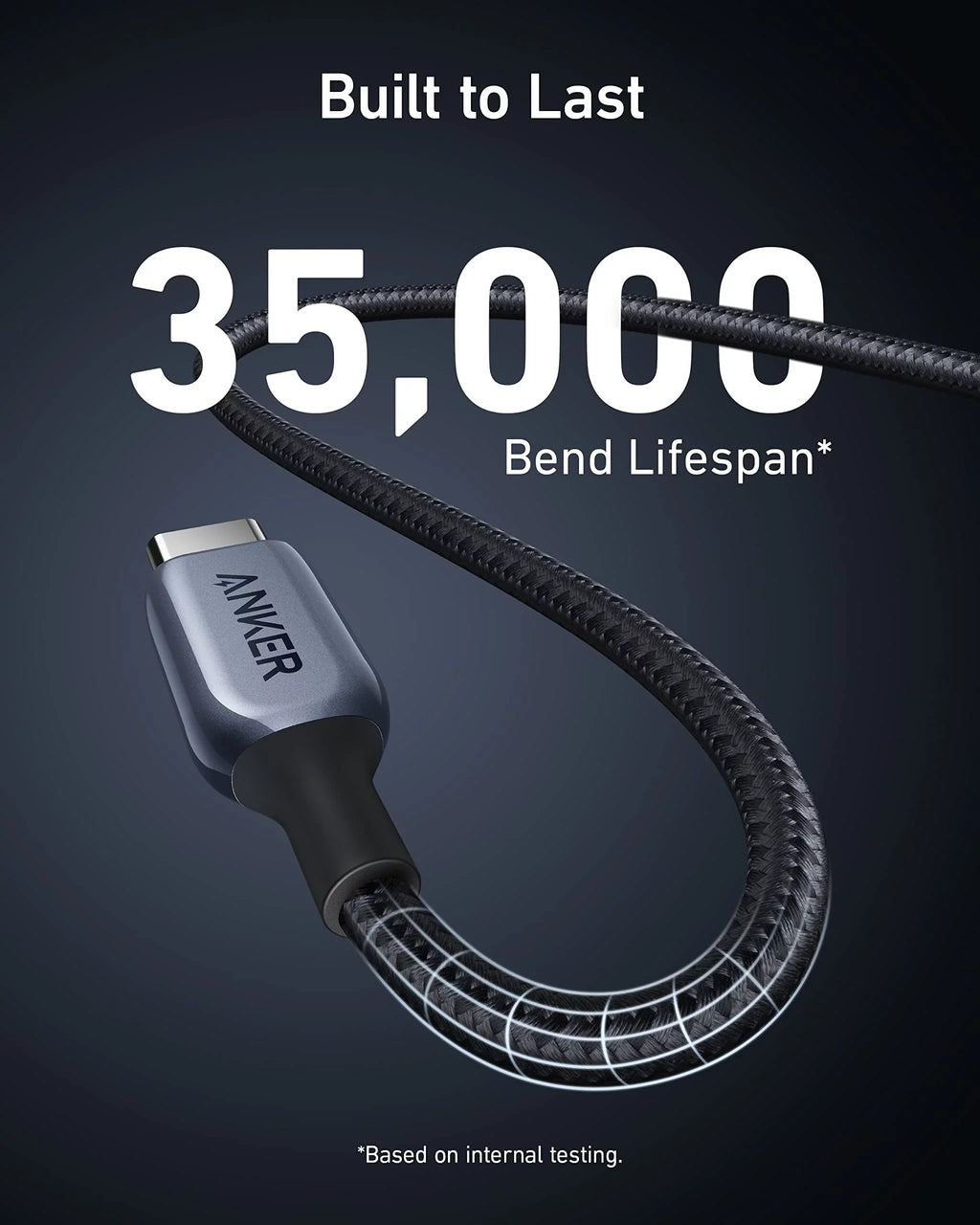Anker 735 Fast Charger (GaNPrime 65W) with USizeB-C to USizeB-C Cable