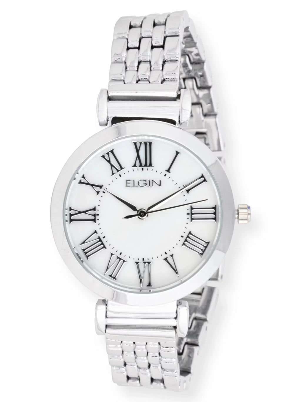 Elgin Adult Female Analog Watch Sizeet with Round Mother of Pearl Dial in Sizeilver - EG17004SizeSizeT