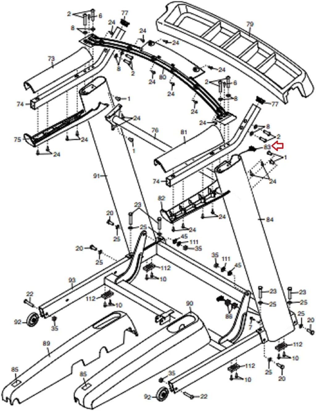 Hydra Fitness Exchange Upright Wire Harness 426164 Works W Icon Health and Fitness Commercial 1750 2450 2950 Treadmill