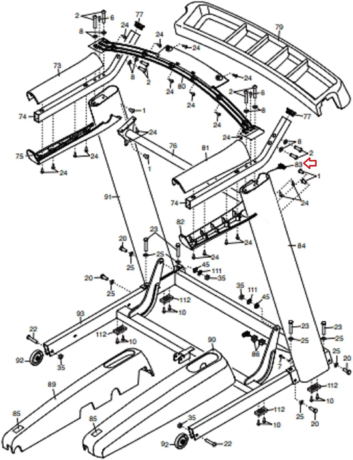 Hydra Fitness Exchange Upright Wire Harness 426164 Works W Icon Health and Fitness Commercial 1750 2450 2950 Treadmill
