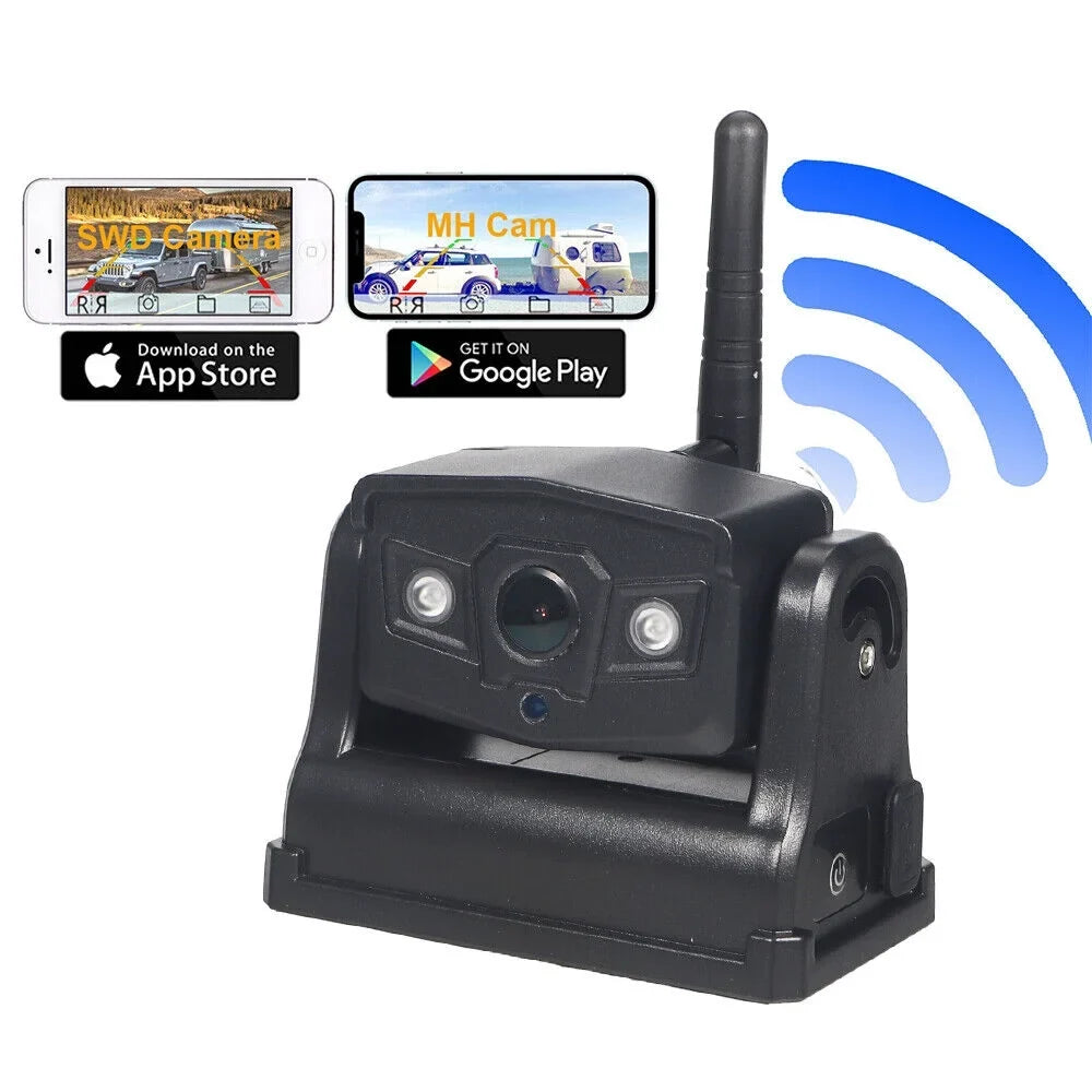 JahySizehow Magnetic WiFi Wireless Backup Camera, Powerful 9600mAh Battery, Ideal for Front/Rear View