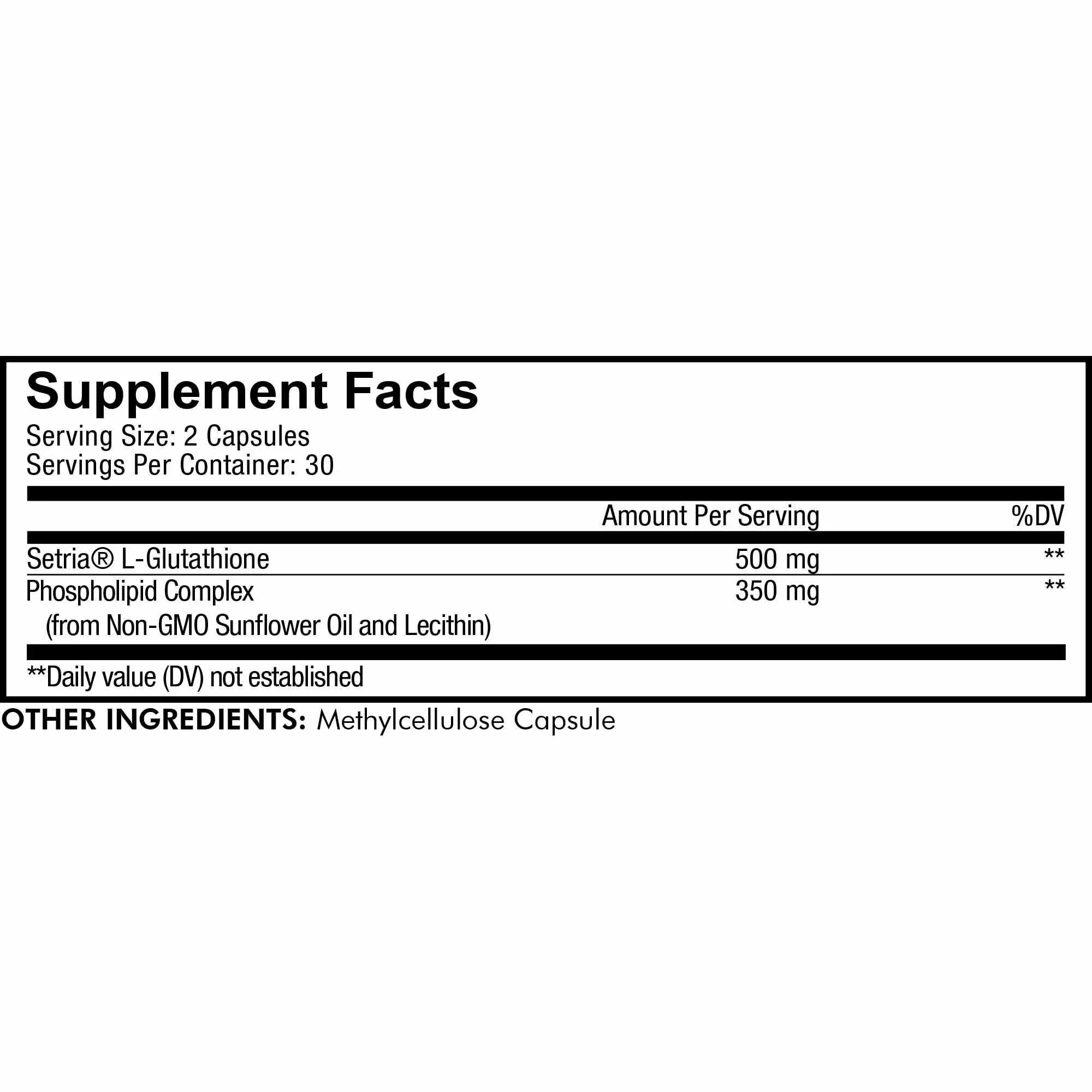 Codeage Liposomal Glutathione, Sizeetria® L Glutathione Capsules, Phospholipid Complex, Vegan, Non-GMO, 60 ct