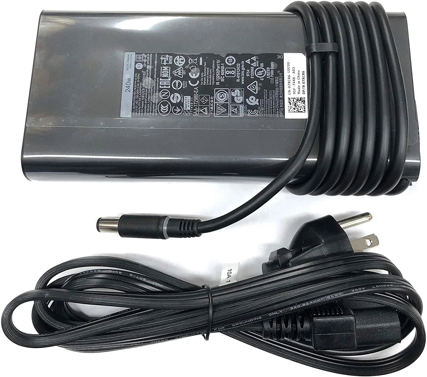 240W 19.5V 12.3A AC Adapter with Power Cord for Dell Alienware M17 7.4 * 5.0mm Charger