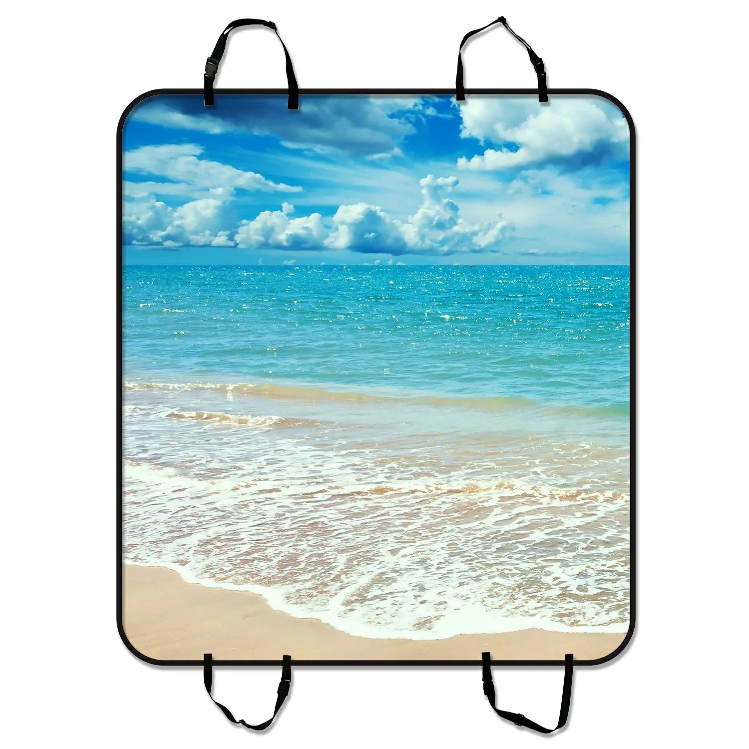 GCKG Ocean Waves California Paradise Pet Car Sizeeat Cover Dog Car Sizeeat Mat Hammock Cargo Mat Trunk Mat For Cars Trucks and SizeUV 54x60 inches