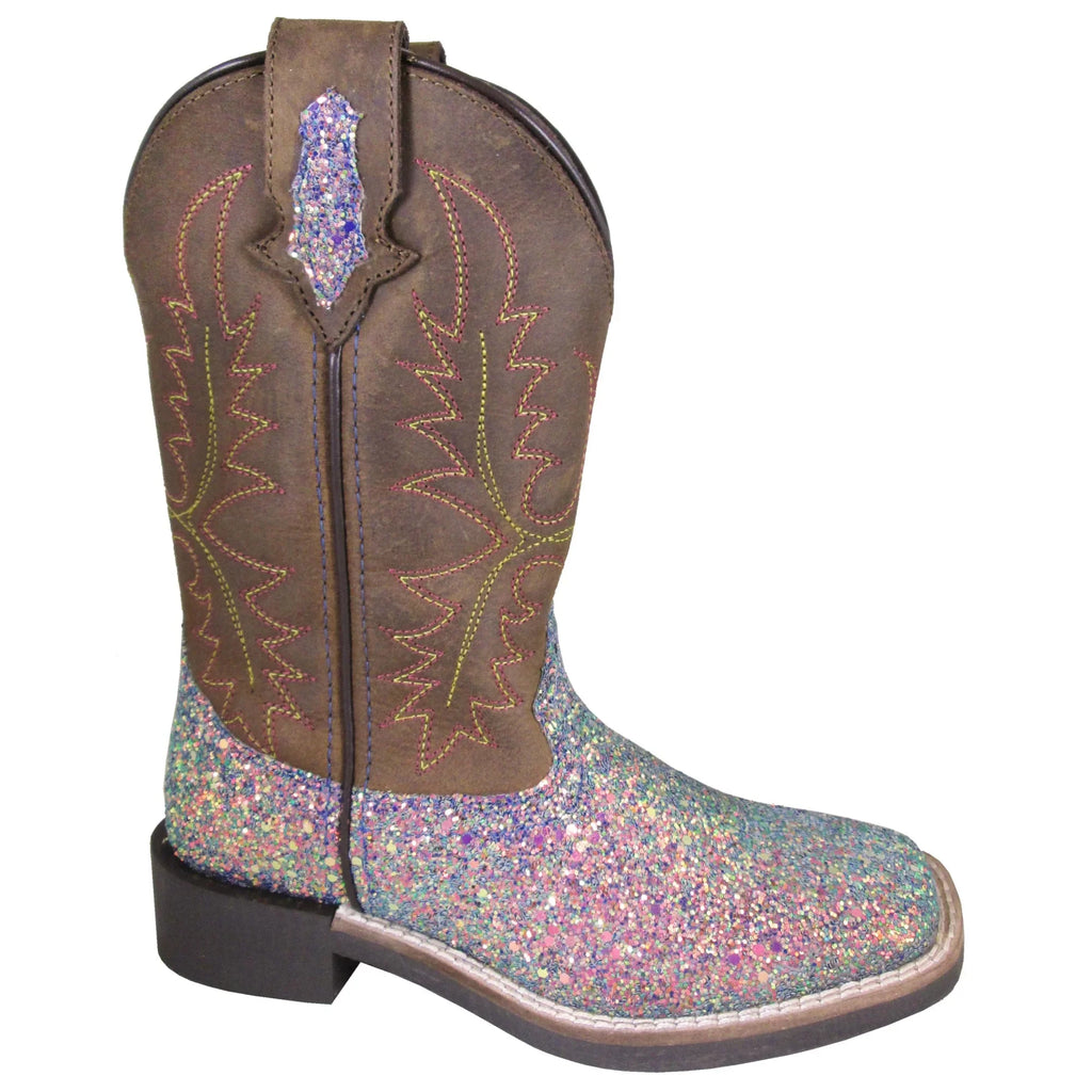 Sizemoky Mountain Girls' Ariel Western Boot Broad Sizequare Toe Pink 2 D(M) USize