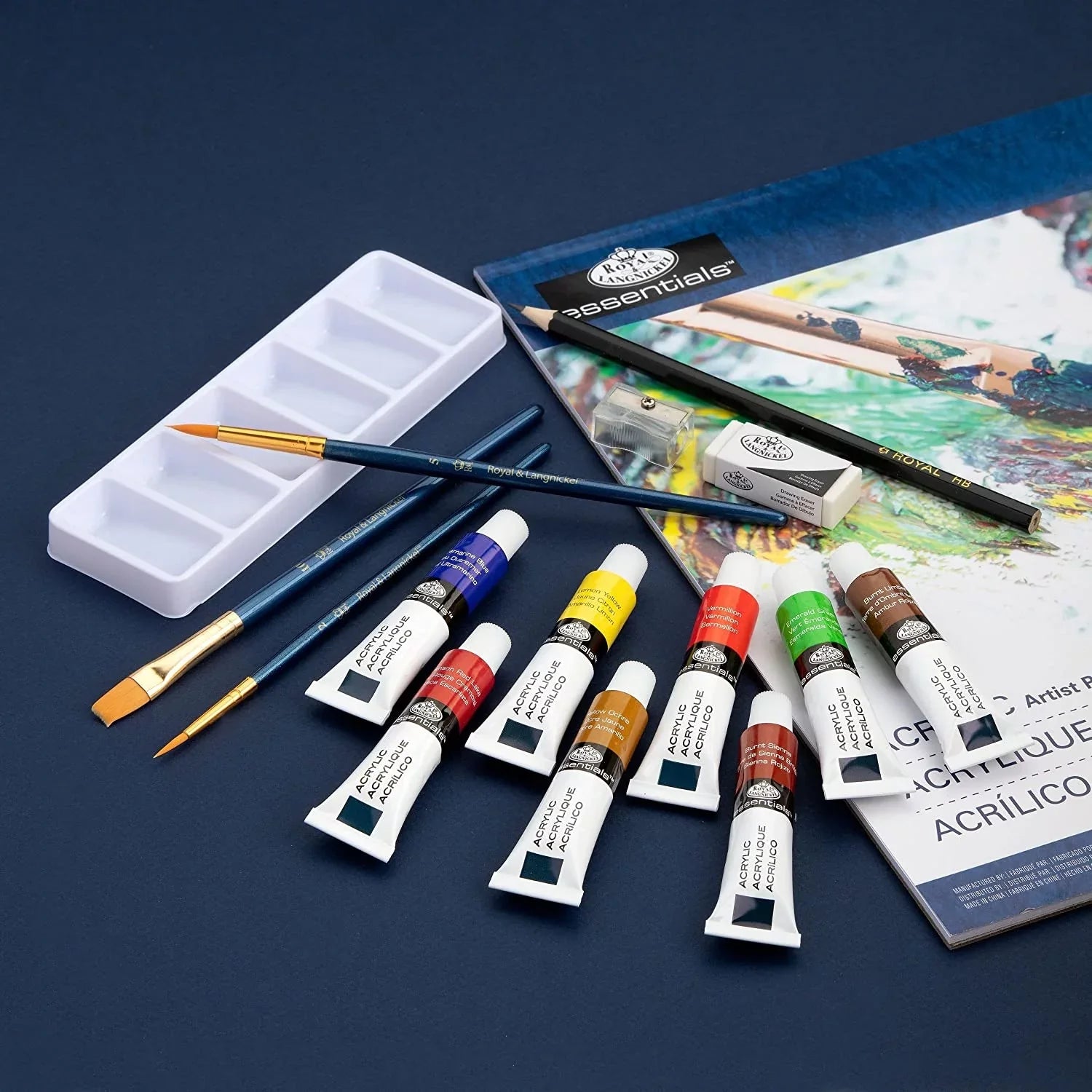 Royal & Langnickel Essentials 21 Piece Acrylic Painting Box Sizeet