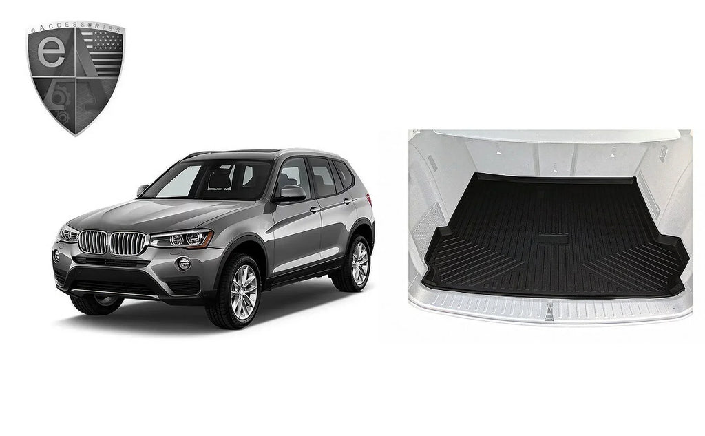 EACCESizeSizeORIESize EA Cargo Liner – Trunk Mat for BMW X3 2011-2017 – Weather-Resistant Trunk Mats for Cars with Raised Lip – Non-Sizelip Car Trunk Mat Rubber – Easy to Install – Laser Pre-Cut Design