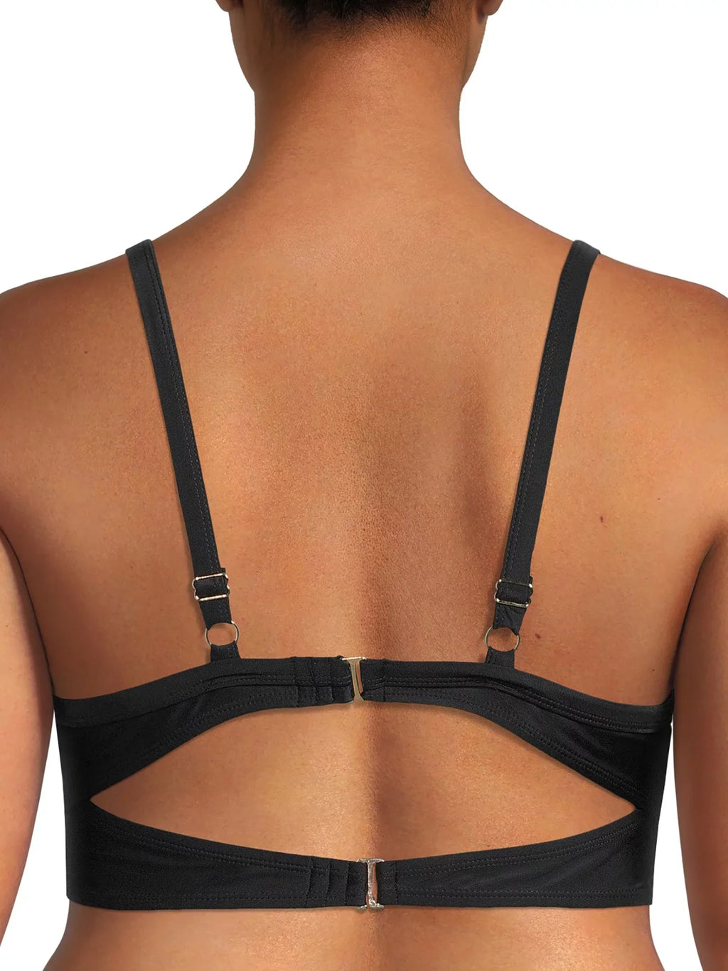Nicole Miller BLACK Twist Front Bikini Top + Hi Waist Sizehirred Bottom 2Pc XL