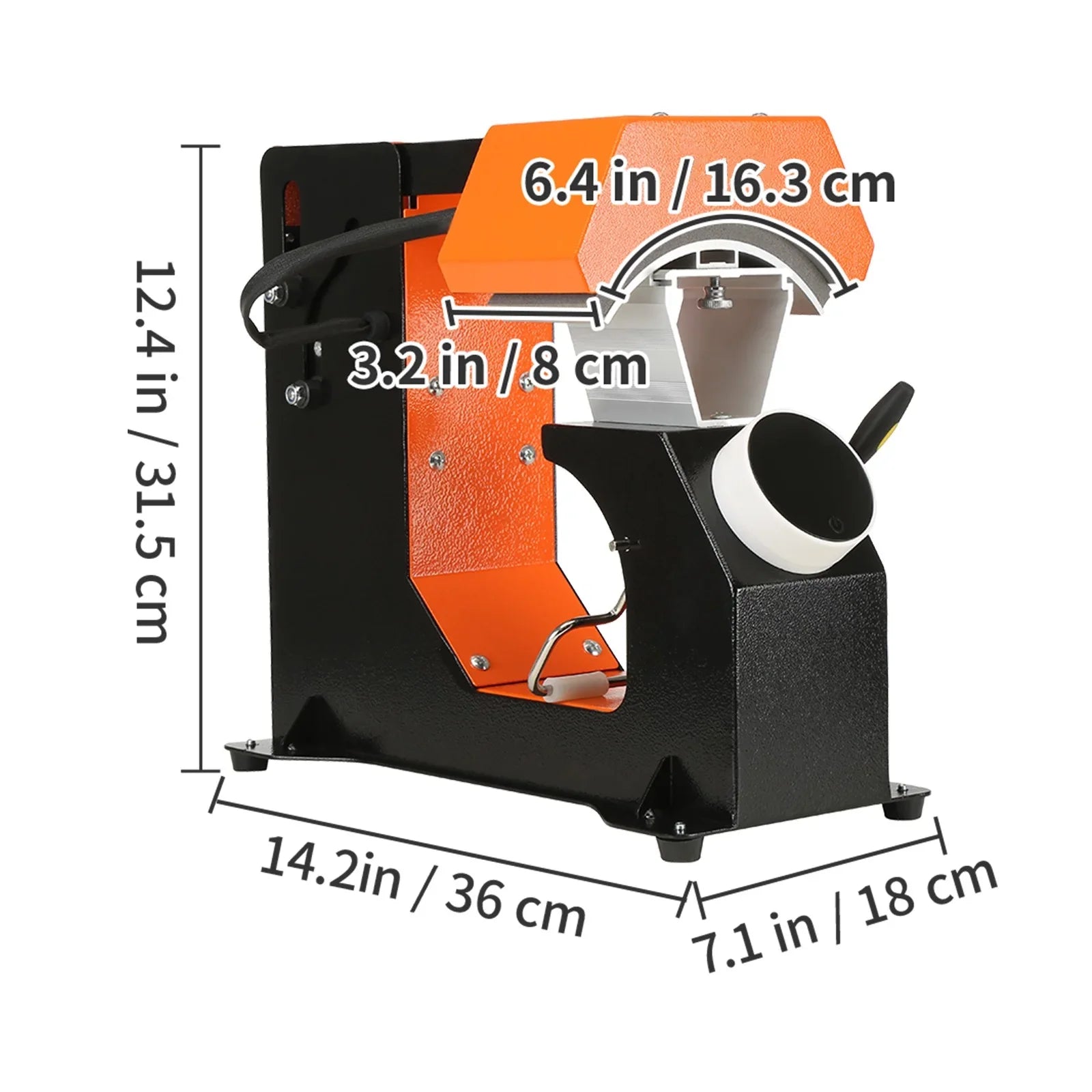 BENTISizeM Hat Heat Press, 3-in-1 Auto Cap Heat Press Machine, 6.4"x3.5 "Clamshell Sizeublimation Transfer, Automatic Release & Press Knob-style Digital Control Panel, with 3pcs Replaceable Heating Pads