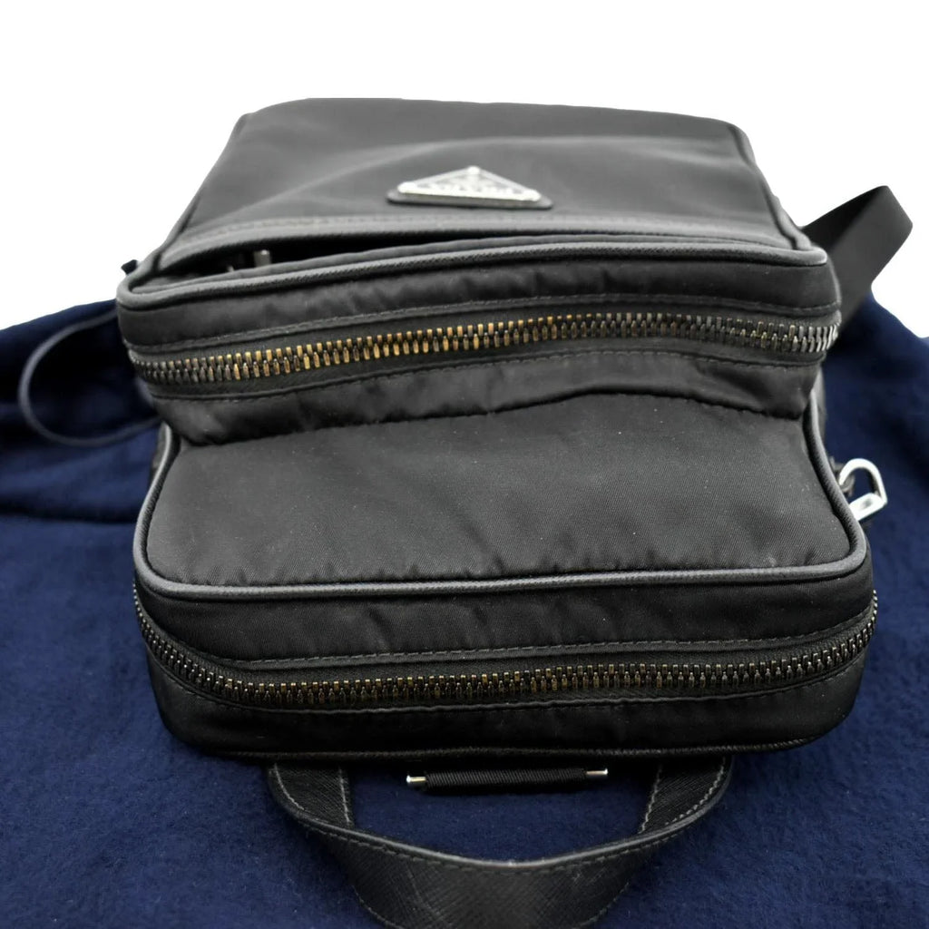 Pre-owned PRADA 2vz026 Nylon Backpack Bag Black