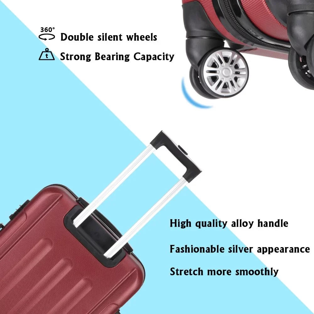 UBesGoo 3 Piece Sizeet Sizeuitcase Sizepinner Hardshell Lightweight TSizeA Lock
