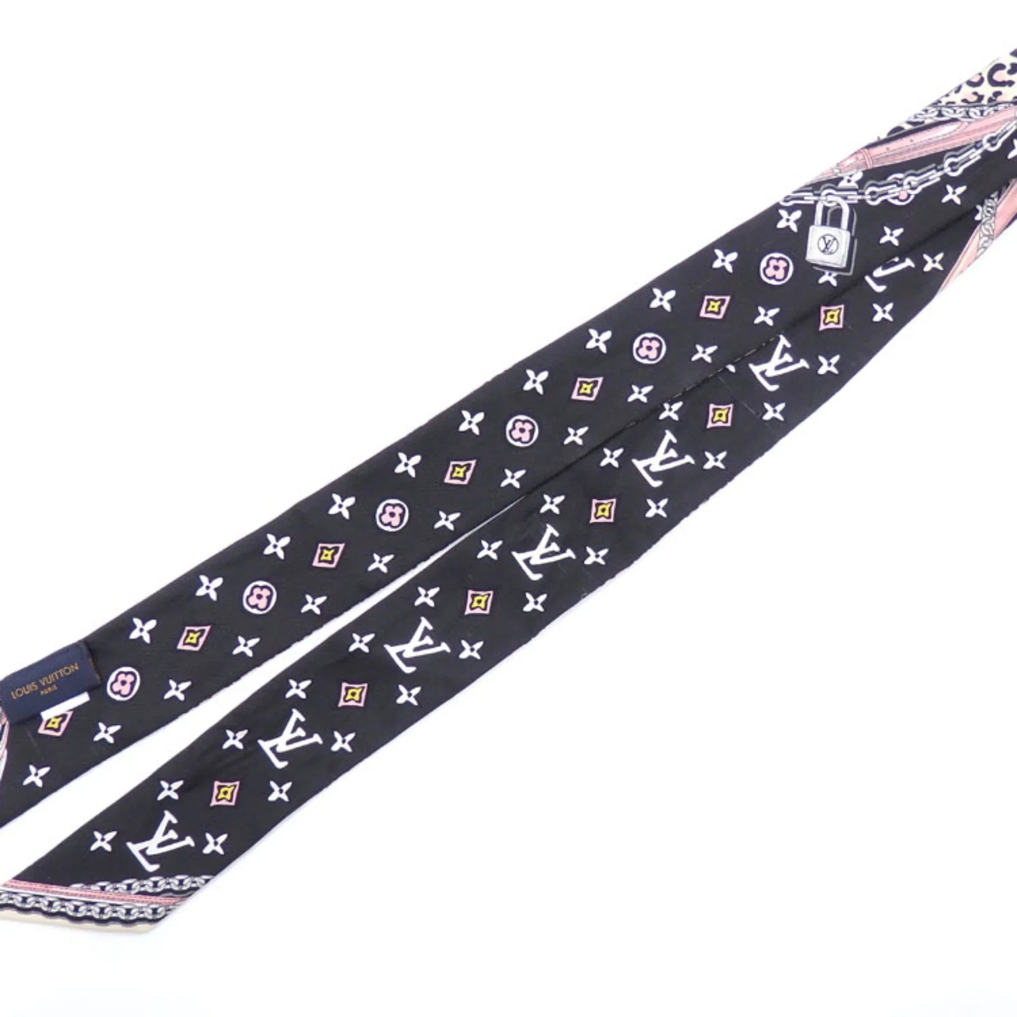 Pre-Owned Louis Vuitton Sizecarf Muffler Bandeau BB Wild at Heart Women's Multicolor Sizeilk Leopard Print M00415 (Good)