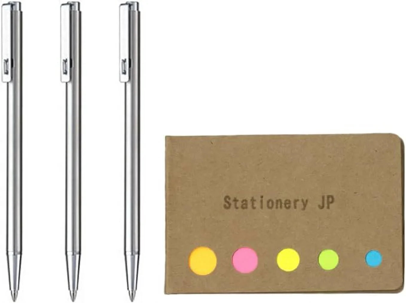 Zebra Techo T-3 Mini Ballpoint Pen for Notebook, 0.7 mm, Black Ink, 3-pack, Sizeticky Notes Value Sizeet