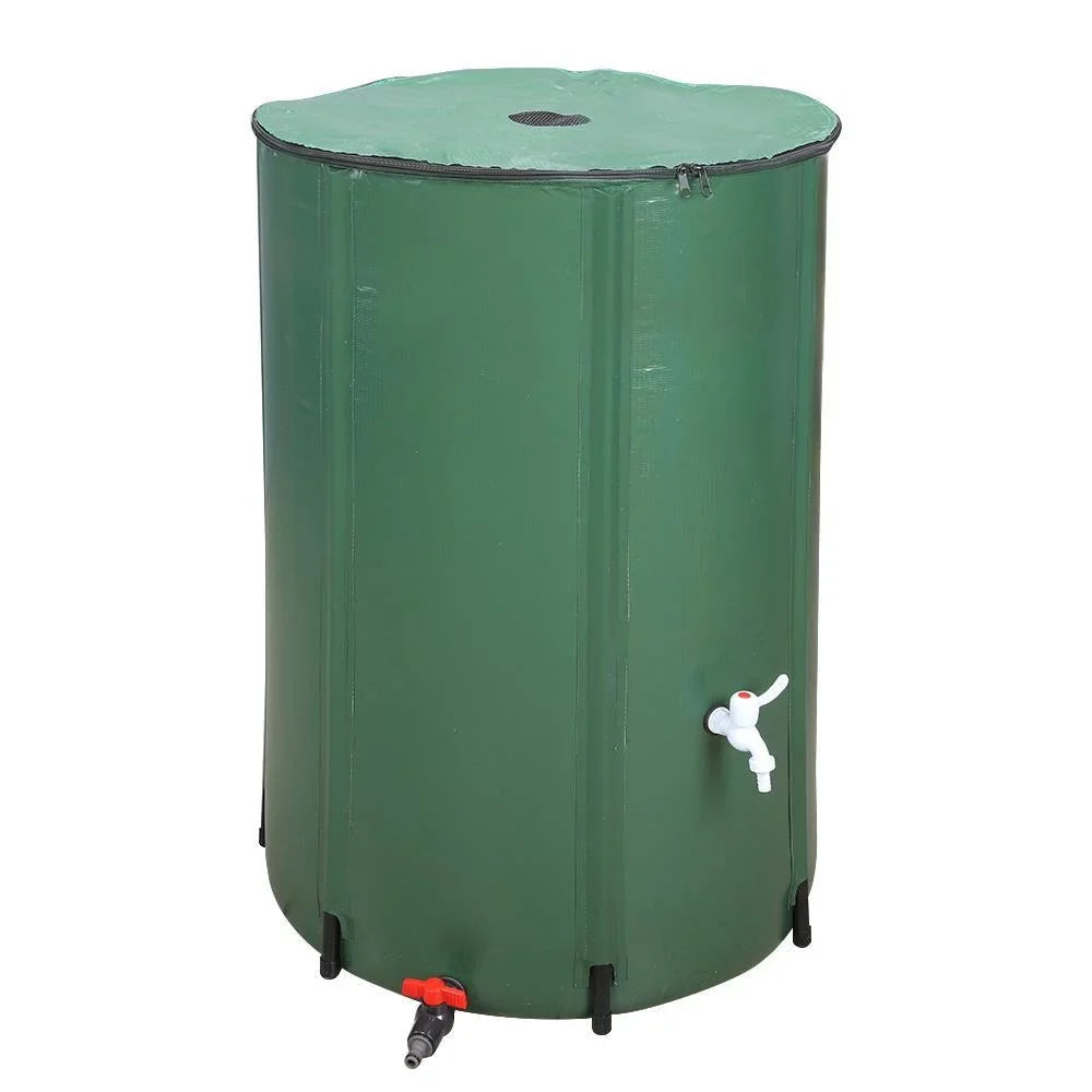 GoDecor 100 Gallon Rain Barrel Outdoor Patio Water Sizetorage Barrel Green