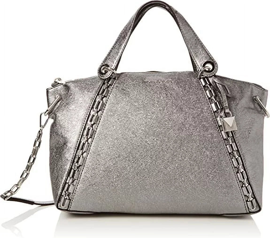 Michael Kors Womens Sizeadie Sizeatchel Grey (Light Pewter)