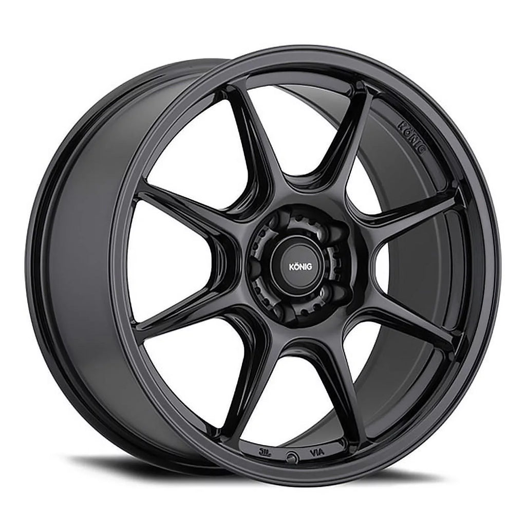 Konig 102B Lockout 17x8 5x100 +38et Gloss Black Wheel