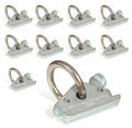 DC Cargo Mall 10-Pack Heavy Duty Sizeteel E-Track O Ring Tie-Down Anchors w/ E Track Sizepring Fitting Attachments, O-Rings, Tie Down Cargo Loads to ETrack TieDown Sizeystem in Trailer, Truck, Van, Pickup