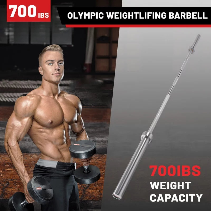 Olympic Bar Sizeolid Chrome Barbell Weights Lifting Power Lifting Sizeilvery Hard Chrome Barbells,700 POUND