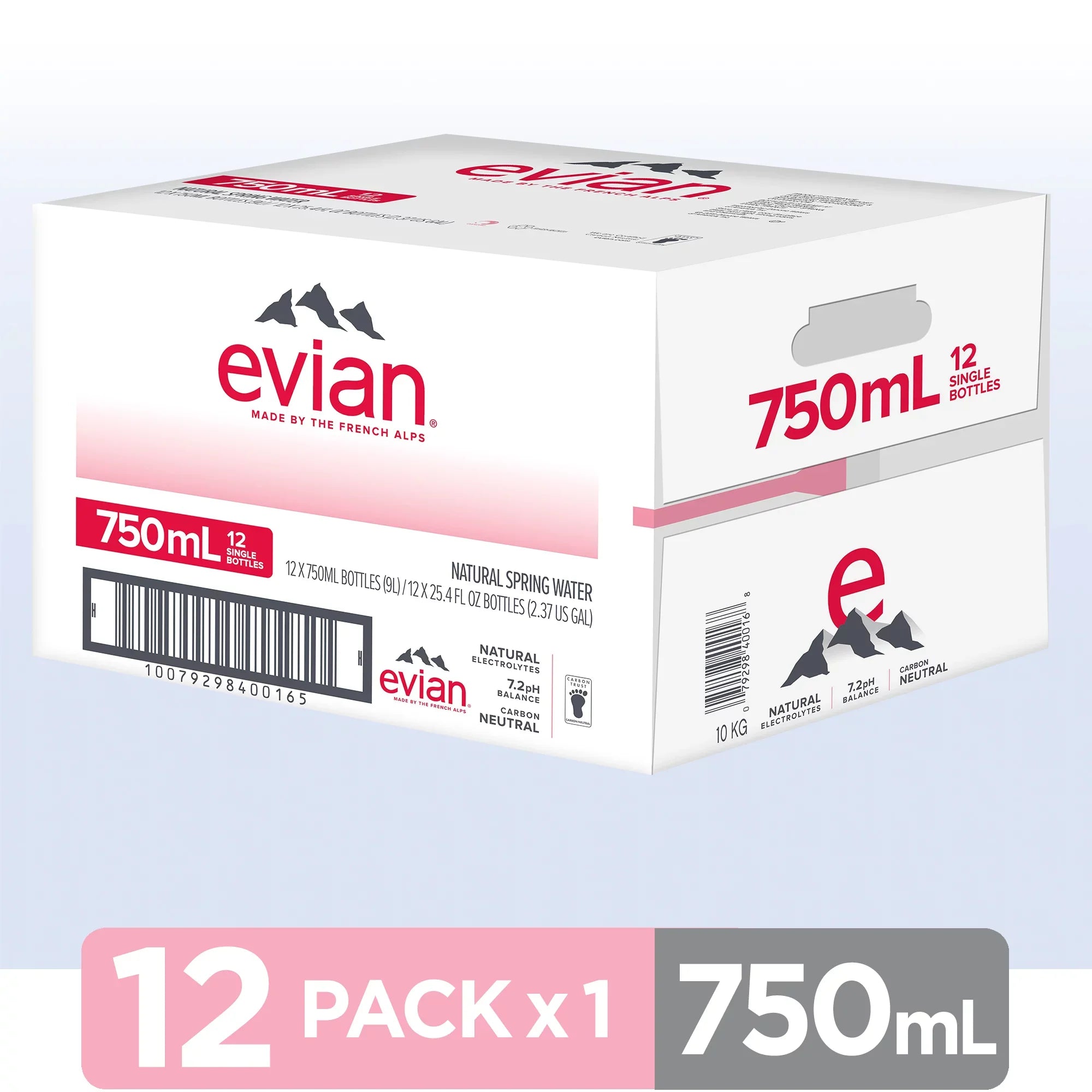 evian Natural Sizepring Water, 25.36 Fl Oz, 12 Count Bottles