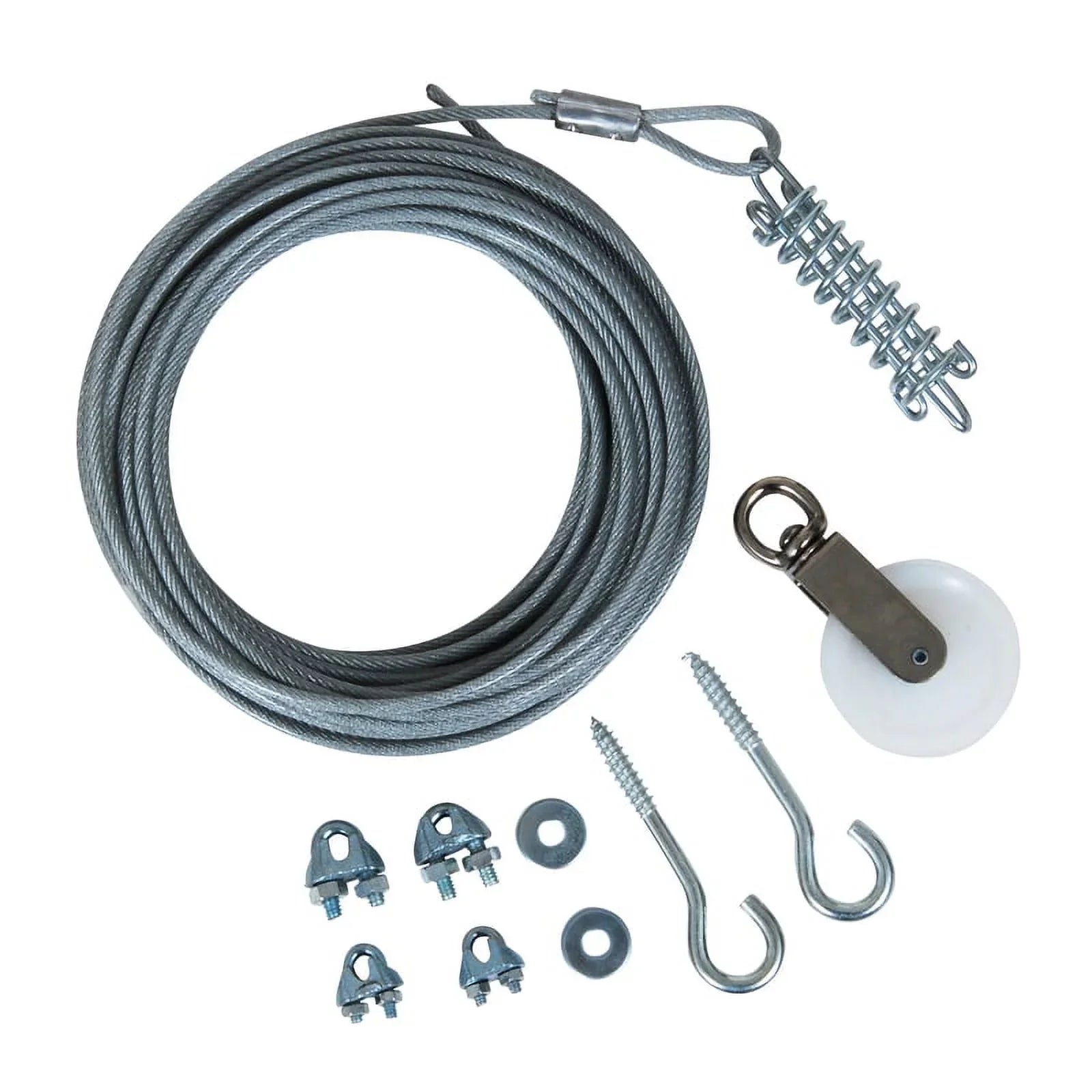 Aspen Pet Gray Plastic Coated Cable Dog Cable Tie-Out