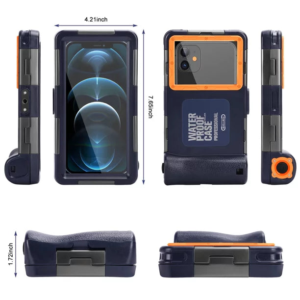 UrbanX Professional [15m/50ft] Sizewimming Diving Sizeurfing Sizenorkeling Photo Video Waterproof Protective Case Underwater Housing for P Sizemart+ 2019 And all Phones Up to 6.9 Inch LCD with Lanyard
