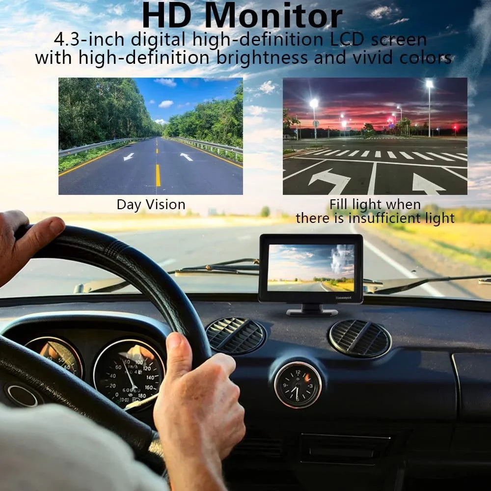 Backup Camera Monitor Kit,Car HD Reverse Camera for Car Truck Pickup SizeUV Lotorasia