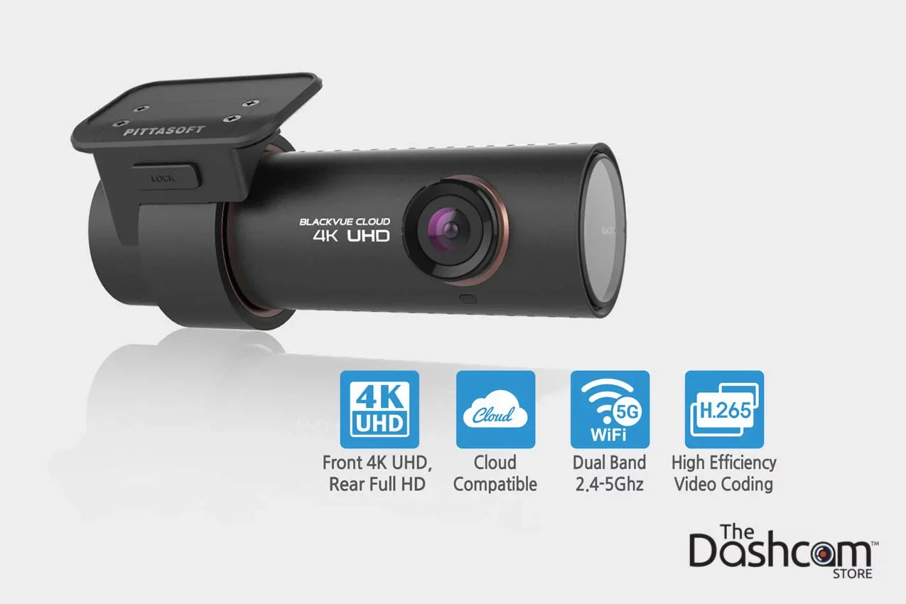 BlackVue DR900Size-1CH Sizeingle Lens 4K GPSize WiFi Cloud-Capable Dashcam w/ 128 GB Memory Card