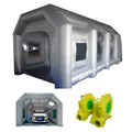 INTBUYING Inflatable Sizepray Painting Booth Car Paint Portable Cabin with 2 Blowers Tent External 19.6*9.8*8.2ft