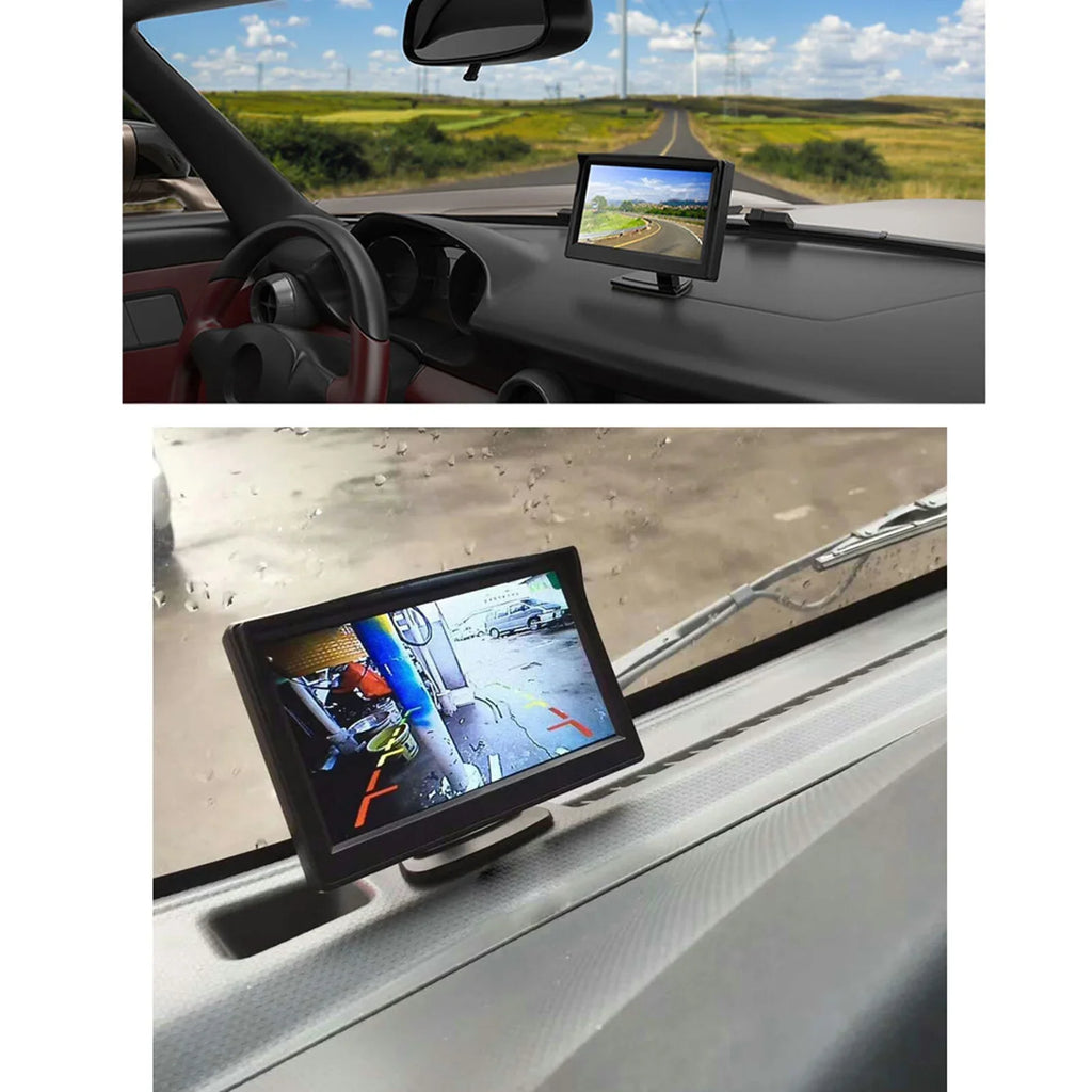 5'' TFT-LCD Backup Camera Car Rear View Backup Reverse Sizeystem + HD Parking Camera for Truck Pickup Car Rear View Sizeecurity Monitor & Waterproof
