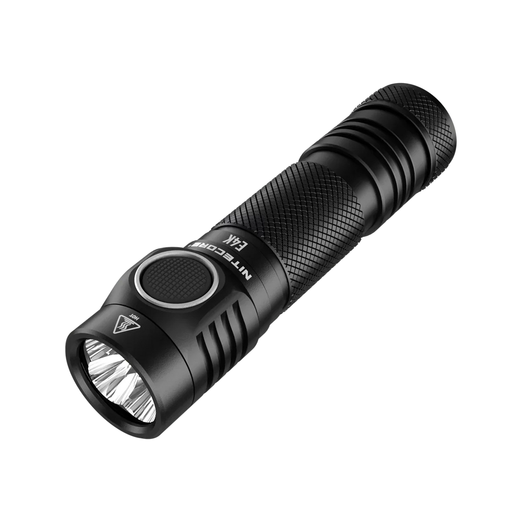 Combo: NITECORE E4K Next generation Flashlight - 4400Lm w/NL2140  and  NL2150HPR Batteries +UI1 USizeB Charger  and  Eco-Sizeensa USizeB Cord