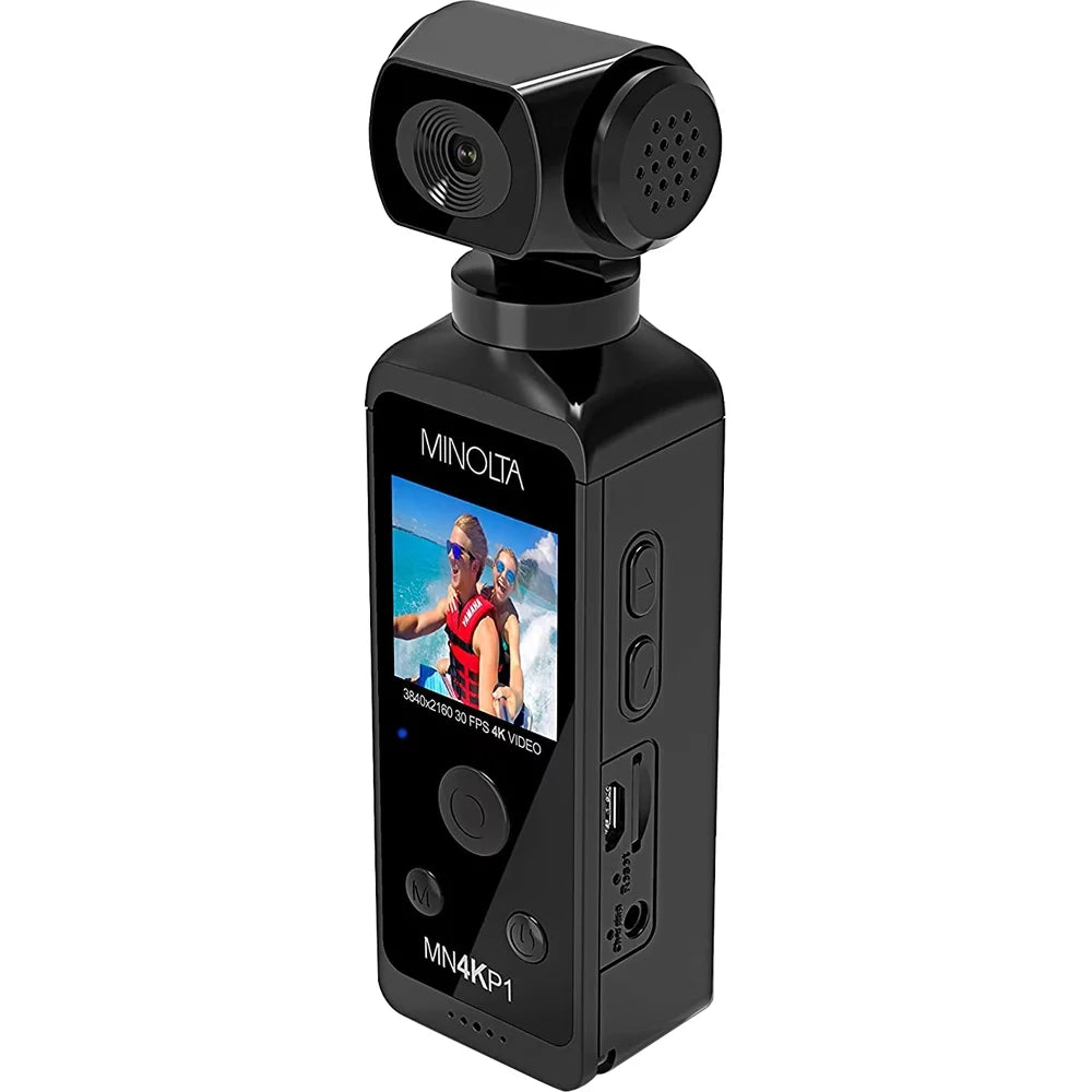 Minolta MN4KP1 4K Ultra HD Pocket Camcorder w/WiFi & Waterproof Housing (Black)