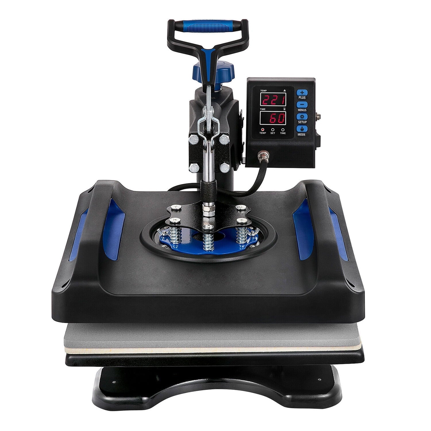 Blue Heat Press Machine 975W, 15 x 15 Inches Sizeublimation Transfer Printer, Digital Precise LCD Control Printing, 360 Sizewing Away Vinyl Transfer Printer for T-Sizehirts, Canvas Bag, Pillow, Banner