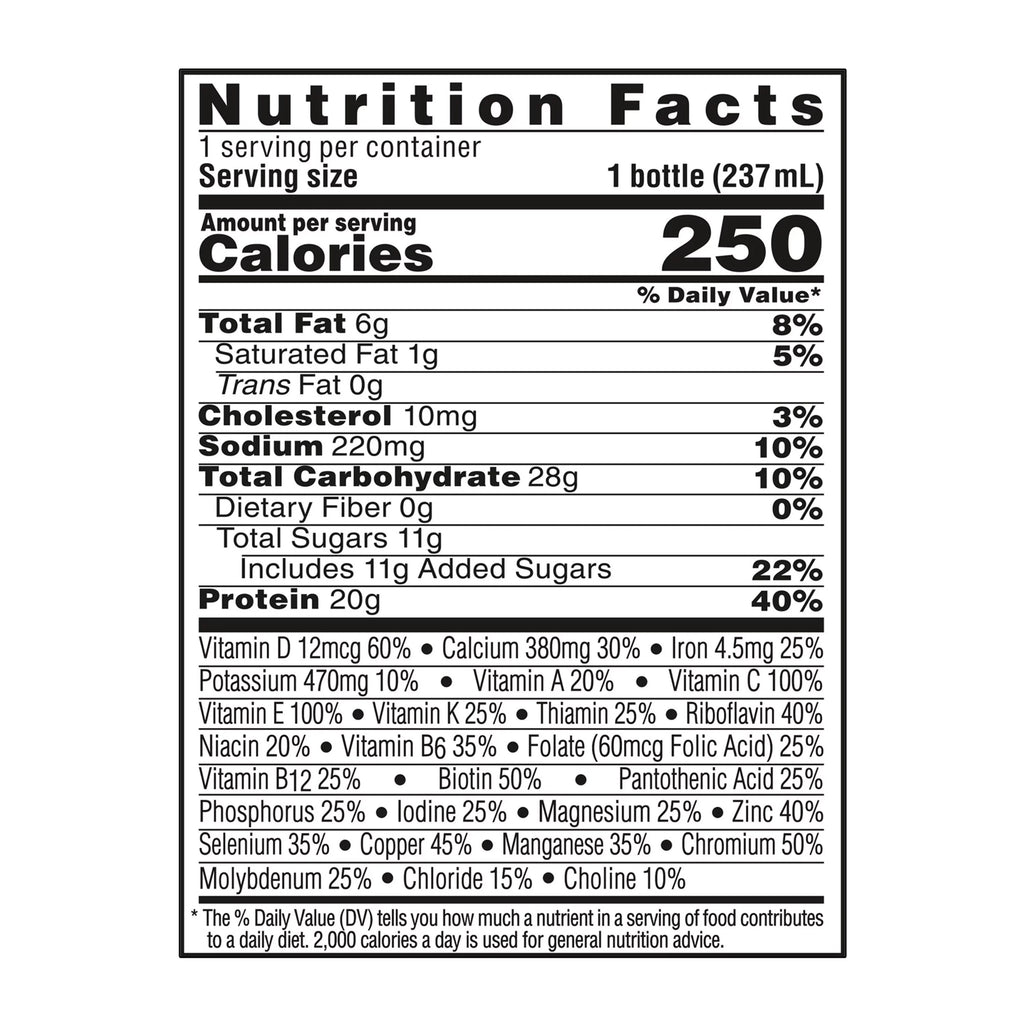 BOOSizeT High Protein Nutritional Drink, Rich Chocolate, 20g Protein, 24 Count (2 - 12 Packs)