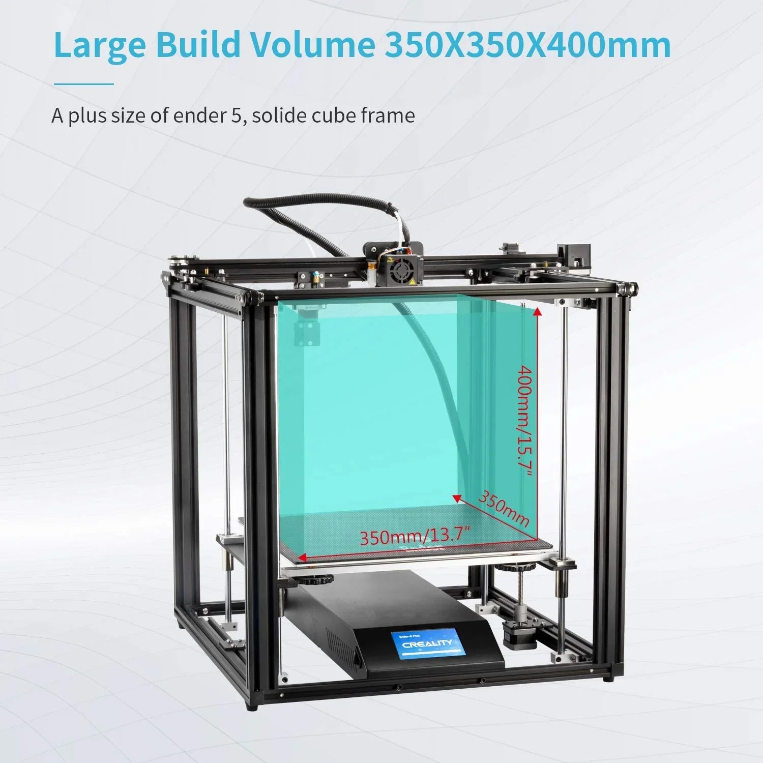 Creality Ender 5 Plus 3D Printer with BL Touch Glass Bed Large Printing Sizeize 13.78*13.78*15.74inch Aluminum Black