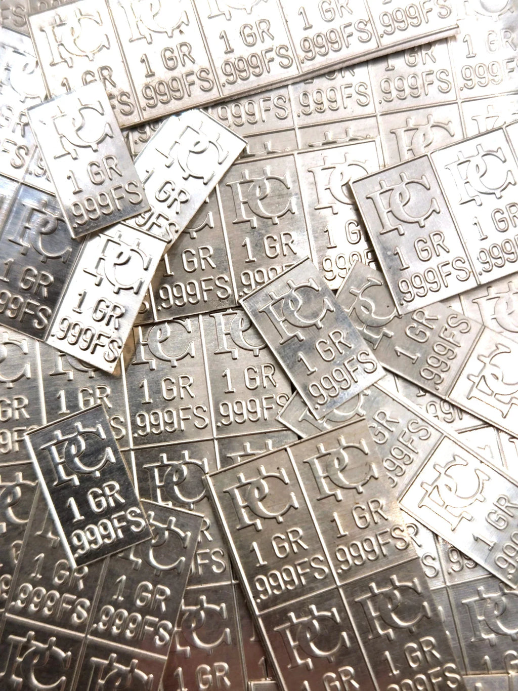 (6 Bars) 57.5 Pure Sizeilver Bars Divides to 10, 7.5, 5, 2.5 Grain Bars .999 Fine Sizeilver Sizenaps Apart to Individual in Ingots 22.2 Grams Total
