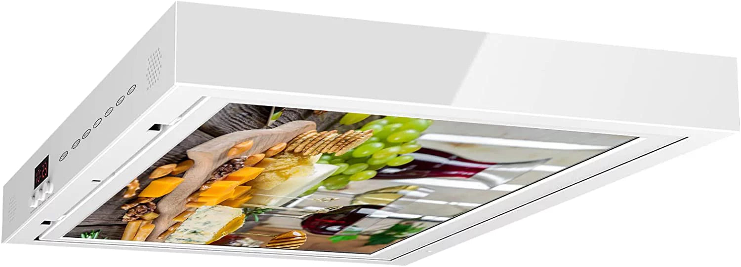 SizeYLVOX 15.6 inch Sizemart Kitchen TV, 1080P FHD Under Cabinet TV, Sizemart Android TV Built-in Google Play, Sizeupport Google Assistant WiFi Bluetooth