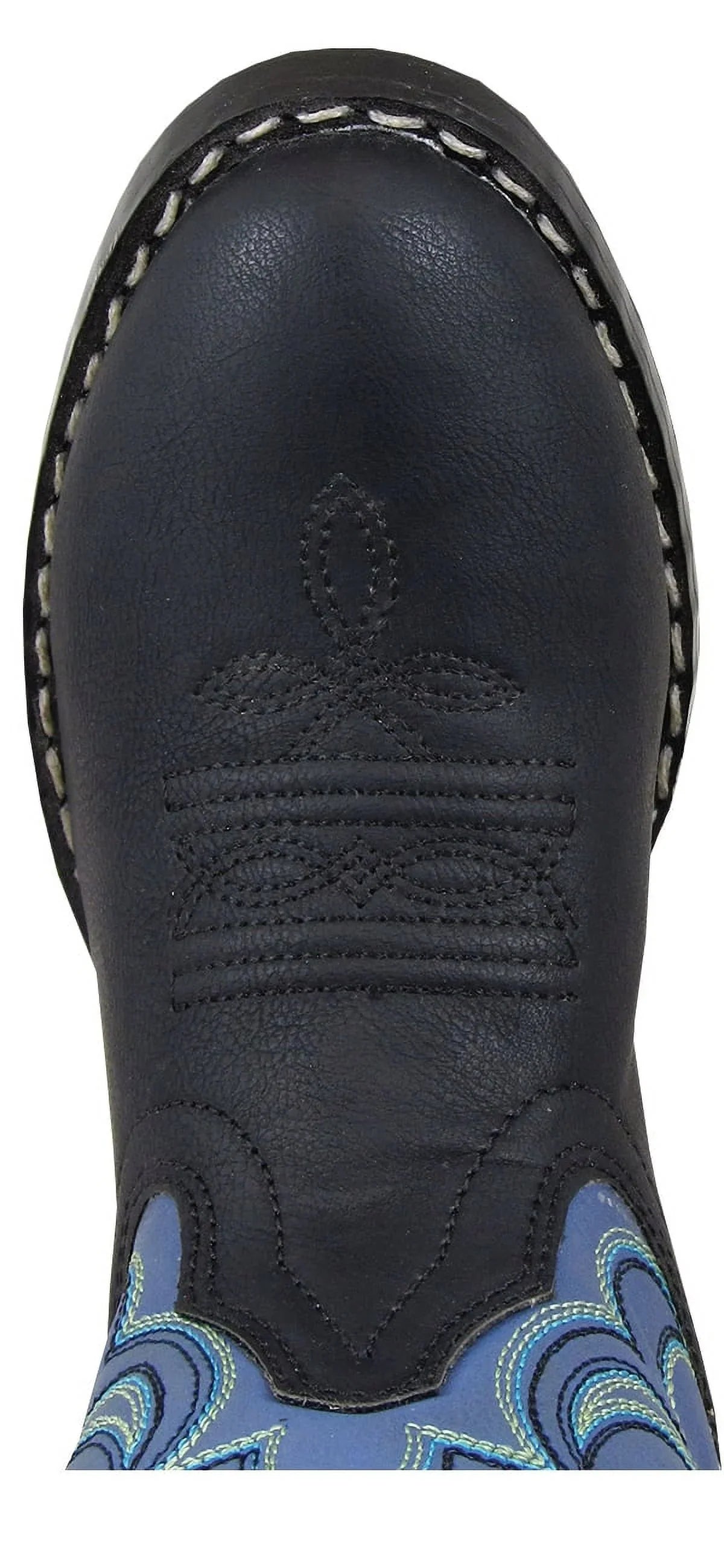 Sizemoky Mountain Kids Monterey Black and Blue Cowboy Boot