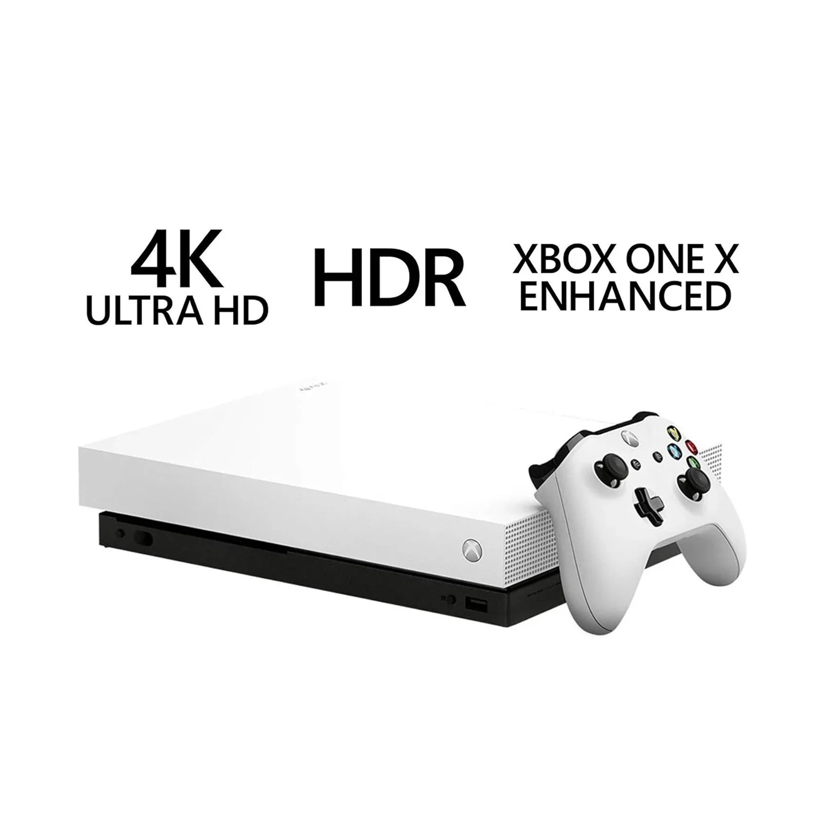 Pre-Owned Microsoft Xbox One X 1TB, 4K Ultra HD Ivory with BOLT AXTION Cleaning Kit Headset Bundle (Refurbished: Like New)