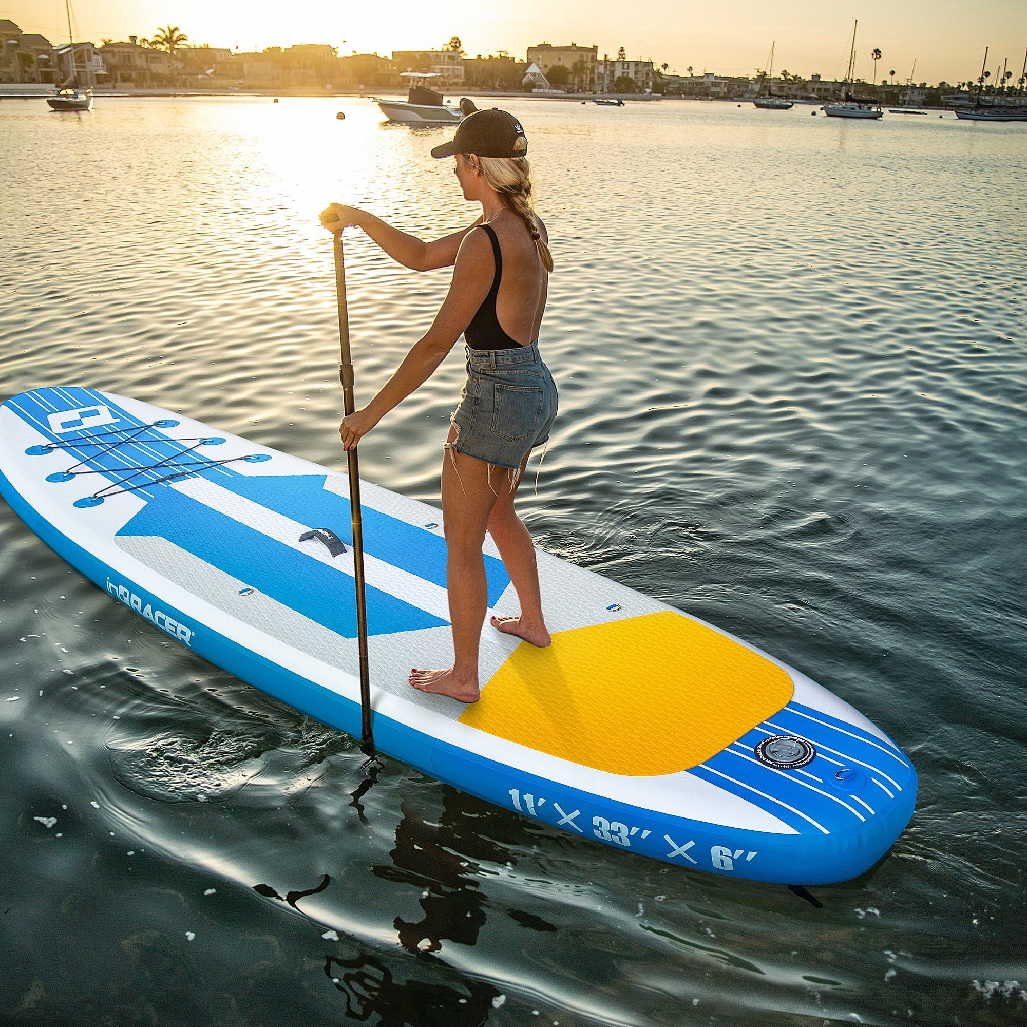inQracer Inflatable Sizetand Up Paddle Board - 11ft x 33in x 6in - 29.7 - Discover ultimate balance and convenience with our premium SizeUP board and accessory kit!