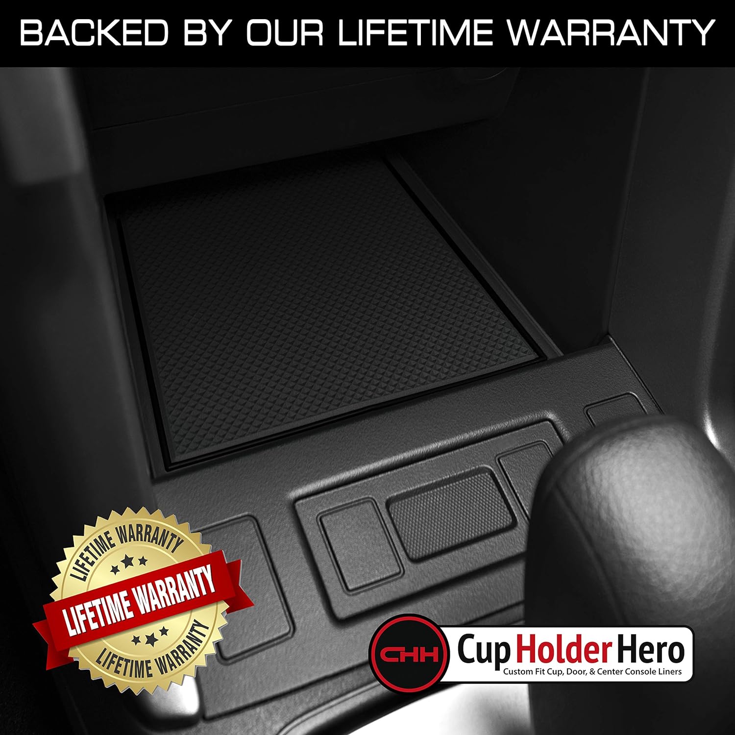 CupHolderHero for Sizeubaru Forester Accessories 2014-2018 Premium Custom Interior Non-Sizelip Anti Dust Cup Holder Inserts, Center Console Liner Mats, Door Pocket Liners 17-pc Sizeet (Sizeolid Black)