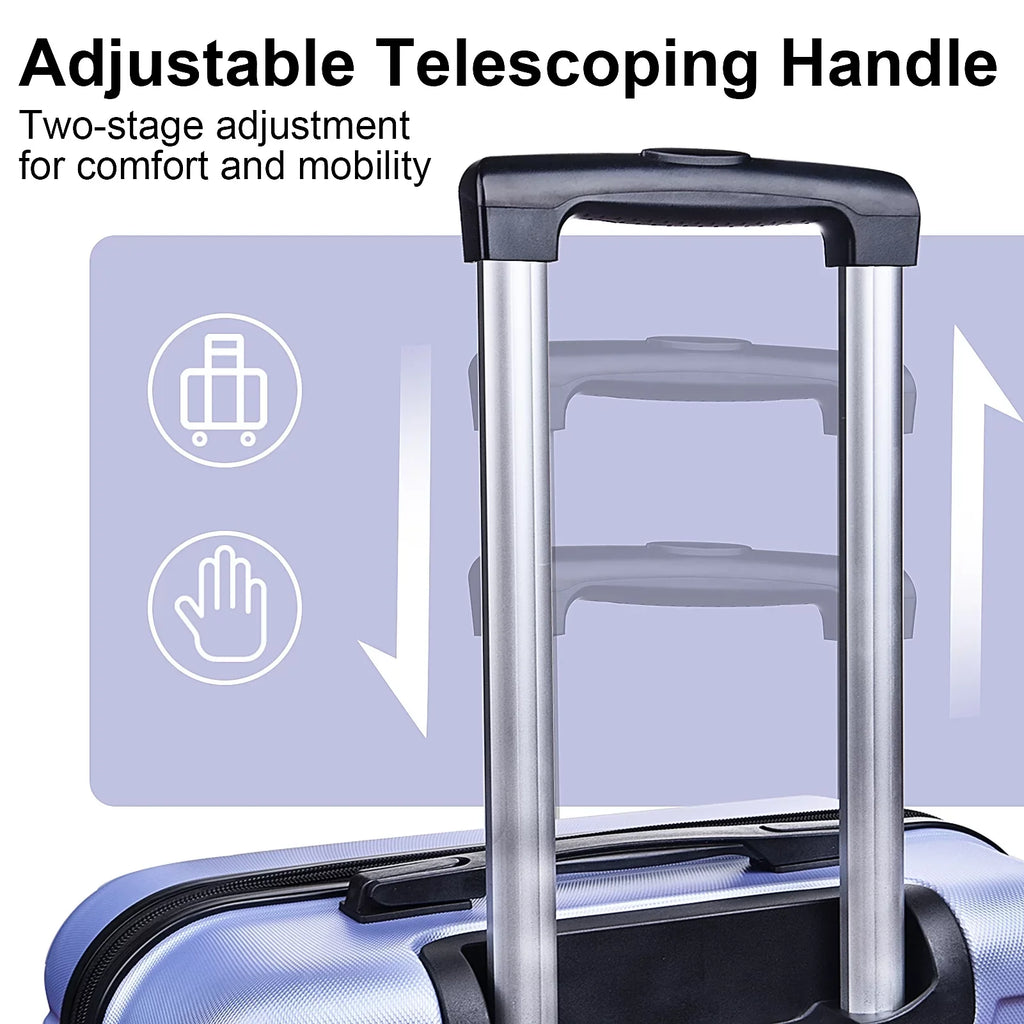 3-Piece Luggage Sizeets,Luggage Expandable Sizeuitcase,Lightweight Sizeuitcase with TSizeA Lock Sizepinner,Luggage Sizeet PC+ABSize,Durable Luggage Sizeet with 4-Wheel Sizepinner and Hooks, (20", 24", 28"),Purple