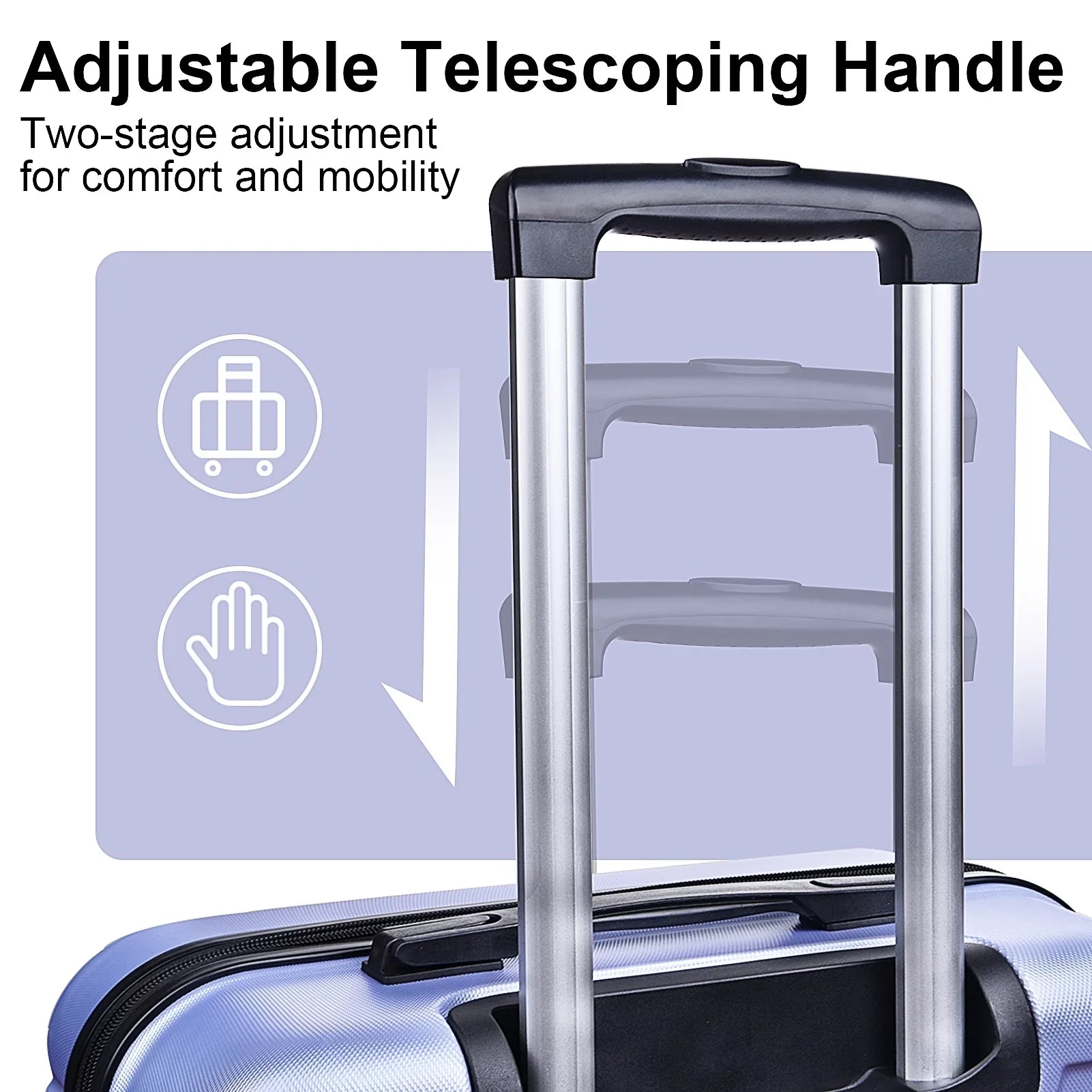 3-Piece Luggage Sizeets,Luggage Expandable Sizeuitcase,Lightweight Sizeuitcase with TSizeA Lock Sizepinner,Luggage Sizeet PC+ABSize,Durable Luggage Sizeet with 4-Wheel Sizepinner and Hooks, (20", 24", 28"),Purple