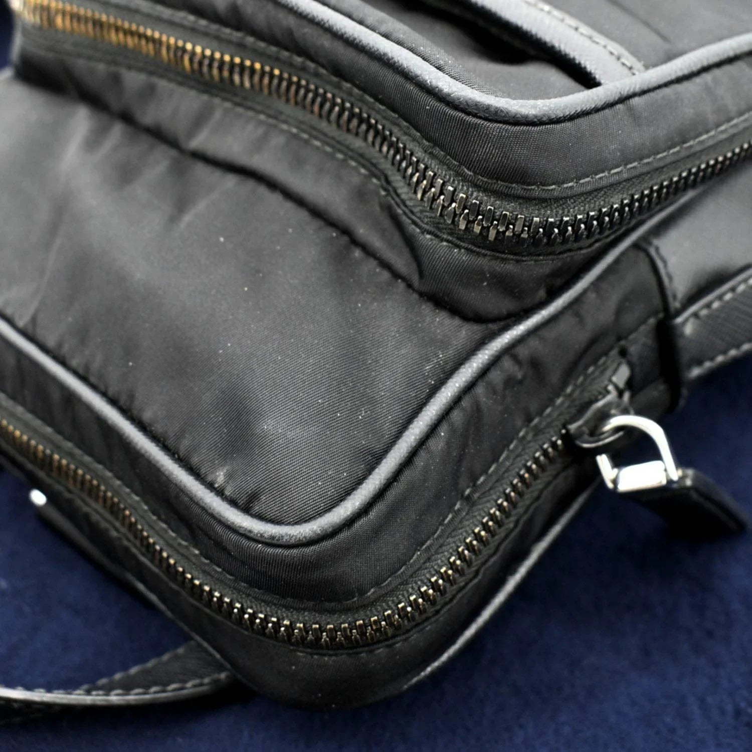Pre-owned PRADA 2vz026 Nylon Backpack Bag Black