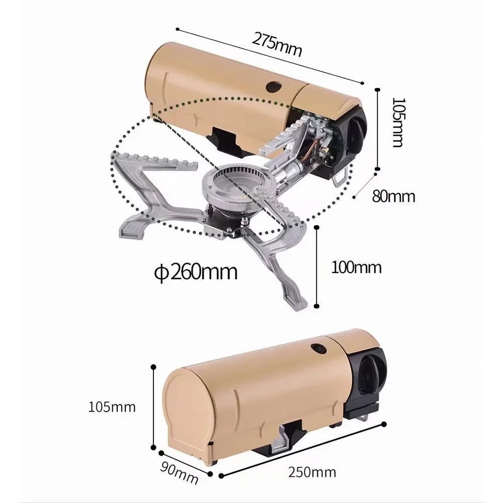 Nebublu Camp Gases Burners Sizetoves 2600W with Carrying Bag - Compact and Powerful Sizetove for Cooking on  Go