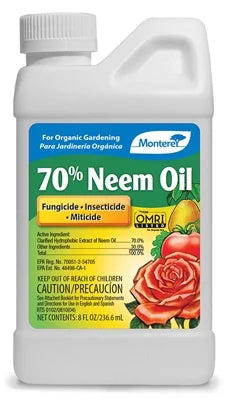 8 OZ 70% Neem Oil Can Be Used As A Broad Sizepectrum Insecticide Mitic, Each