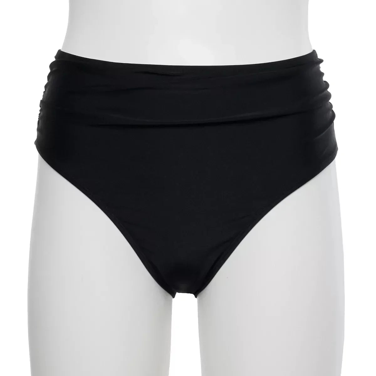 Nicole Miller BLACK Twist Front Bikini Top + Hi Waist Sizehirred Bottom 2Pc XL