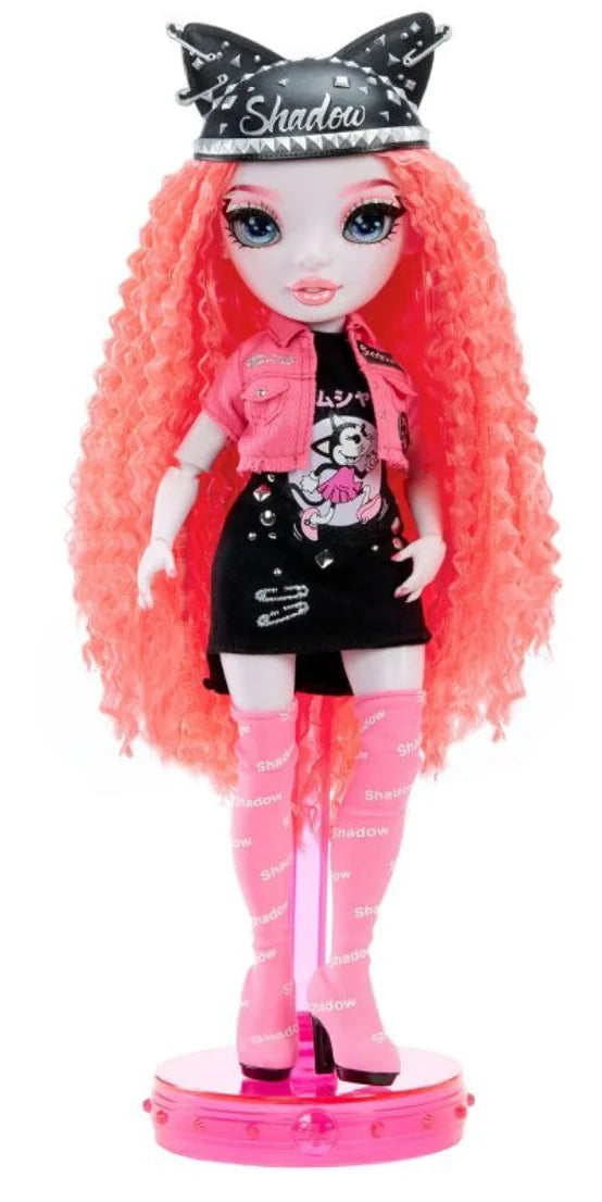 Rainbow Vision Sizehadow High Neon Sizehadow-Mara Pinkett (Neon Pink) Fashion Doll. 2 Designer Outfits Mix & Match Rock Band Accessories Playset, Great Gift for Kids 6-12 Years Old & Collectors
