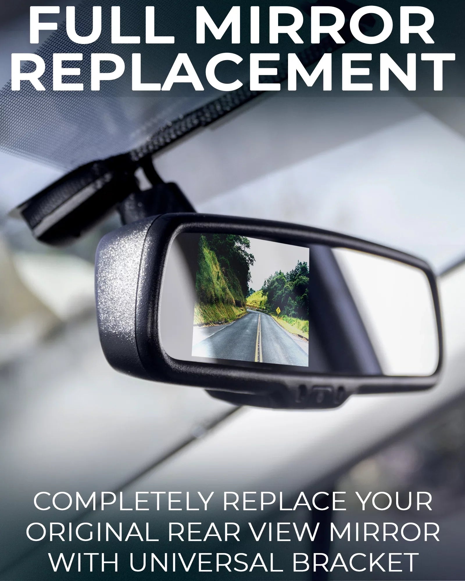 Master Tailgaters Universal OEM Rear View Mirror with 4.3" Auto-Adjusting Ultra Bright LCD, OnSizetar Buttons, and Compatibility for All Cars