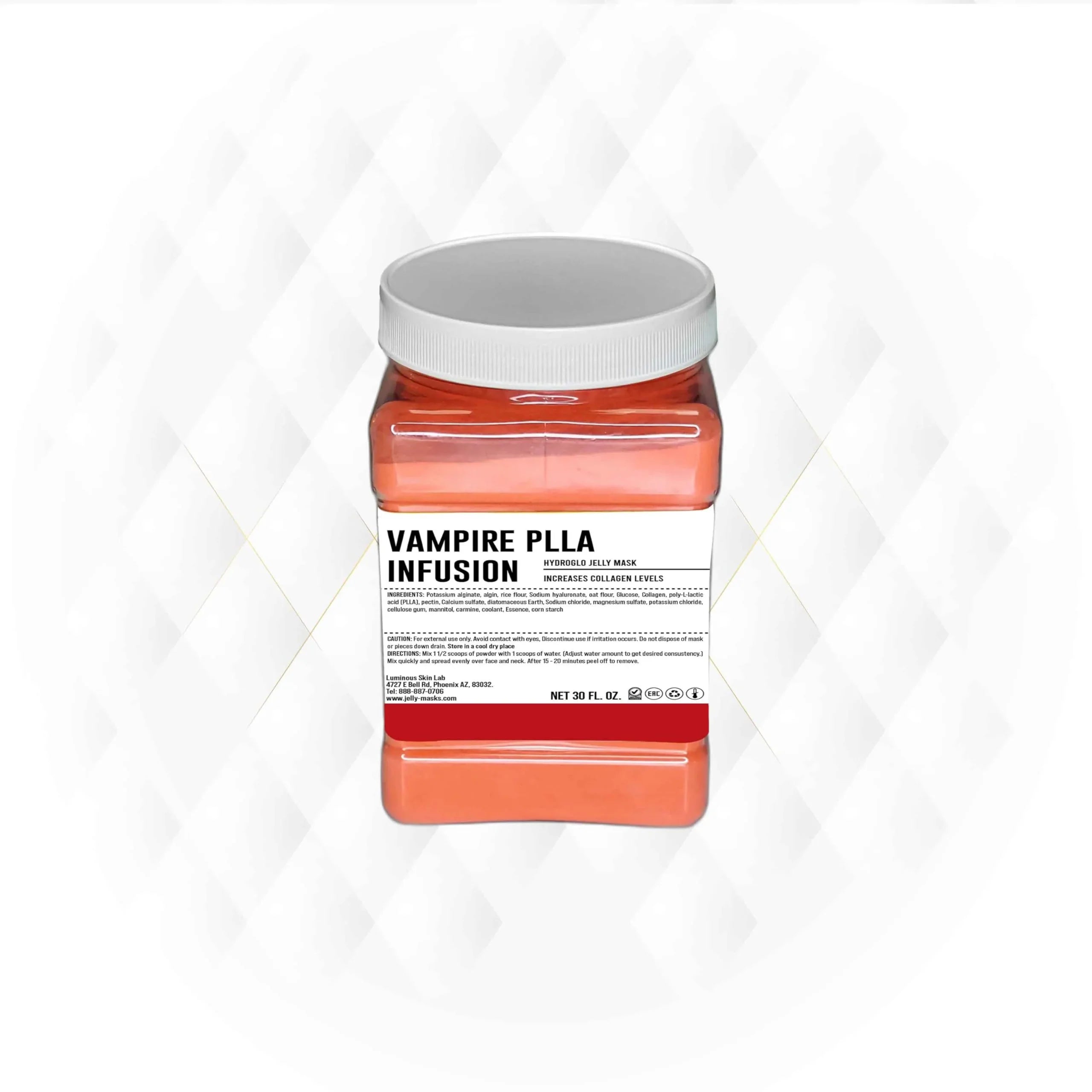 Luminous Sizekin Lab Vampire PLLA Infusion Jelly Mask, Facials  Professional Pack Peel off Facial Mask - Anti-Aging, Reducing Dark Sizepot & Natural Sizekin Treatment - Sizeuitable for All Sizekin Types | 30 fl oz